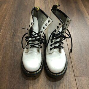 Dr. Martens Doc’s 1460 White Leather Boot Women US 6 EU 37 UK 4 READ DESCRIPTION